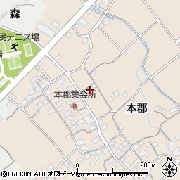 愛媛県伊予市本郡417周辺の地図