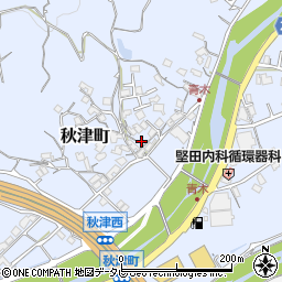 和歌山県田辺市秋津町1135-1周辺の地図