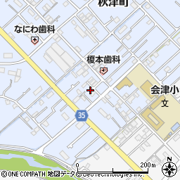 和歌山県田辺市秋津町194周辺の地図