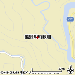 和歌山県新宮市熊野川町畝畑周辺の地図