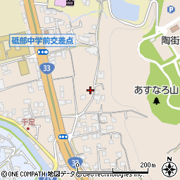愛媛県伊予郡砥部町千足周辺の地図