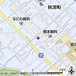 和歌山県田辺市秋津町190-4周辺の地図