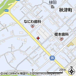 和歌山県田辺市秋津町189-4周辺の地図