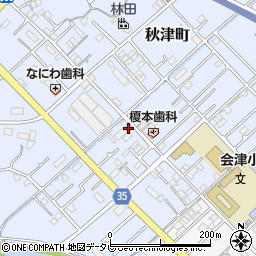 和歌山県田辺市秋津町190-2周辺の地図