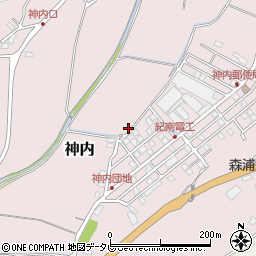 三重県紀宝町（南牟婁郡）神内周辺の地図