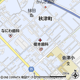和歌山県田辺市秋津町218-14周辺の地図