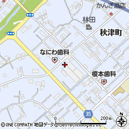 和歌山県田辺市秋津町186-2周辺の地図