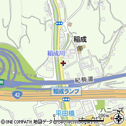 和歌山県田辺市稲成町720周辺の地図