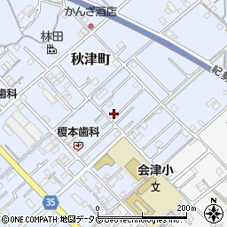和歌山県田辺市秋津町254-12周辺の地図
