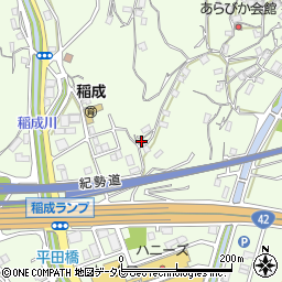 和歌山県田辺市稲成町878周辺の地図