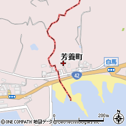 和歌山県田辺市芳養町5周辺の地図