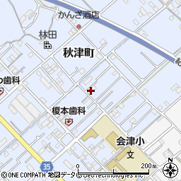 和歌山県田辺市秋津町252-10周辺の地図