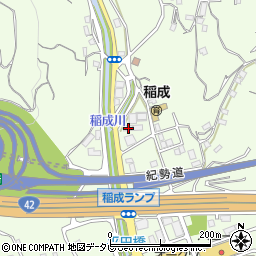和歌山県田辺市稲成町723周辺の地図