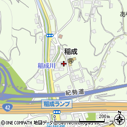 和歌山県田辺市稲成町726周辺の地図