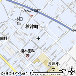 和歌山県田辺市秋津町252-6周辺の地図