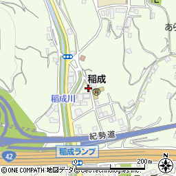 和歌山県田辺市稲成町727周辺の地図