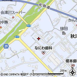 和歌山県田辺市秋津町149-7周辺の地図
