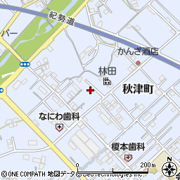 和歌山県田辺市秋津町231-9周辺の地図