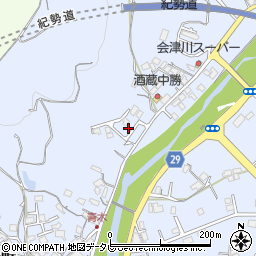 和歌山県田辺市秋津町1265-4周辺の地図