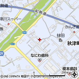 和歌山県田辺市秋津町264-7周辺の地図