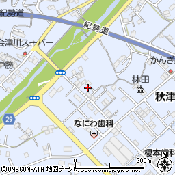 和歌山県田辺市秋津町264-9周辺の地図