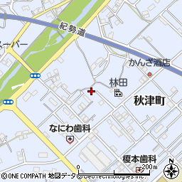 和歌山県田辺市秋津町231-4周辺の地図