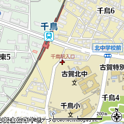 千鳥駅入口周辺の地図