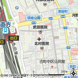 福岡県直方市古町周辺の地図