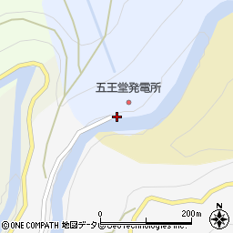 高知県香美市物部町中上6周辺の地図