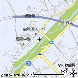 和歌山県田辺市秋津町1355-6周辺の地図
