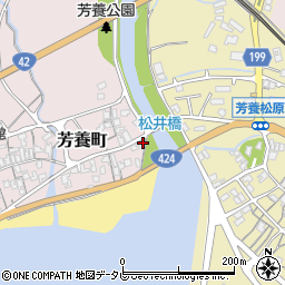 和歌山県田辺市芳養町1021周辺の地図