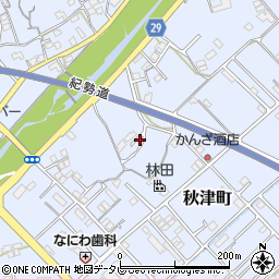 和歌山県田辺市秋津町287-10周辺の地図