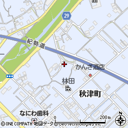 和歌山県田辺市秋津町314周辺の地図