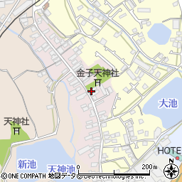 愛媛県伊予市三島町周辺の地図