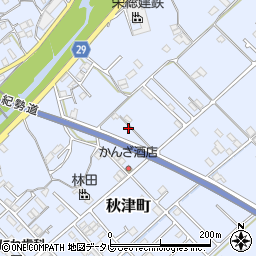 和歌山県田辺市秋津町403-4周辺の地図