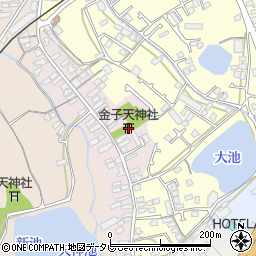 金子天神社周辺の地図