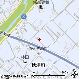 和歌山県田辺市秋津町404周辺の地図