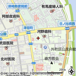 福岡県直方市津田町1周辺の地図