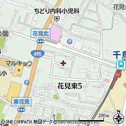 福岡県古賀市花見東5丁目13周辺の地図