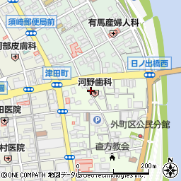 福岡県直方市津田町2-20周辺の地図