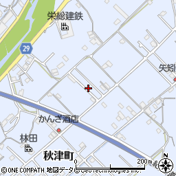 和歌山県田辺市秋津町407-8周辺の地図