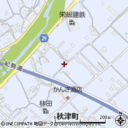 和歌山県田辺市秋津町319-1周辺の地図