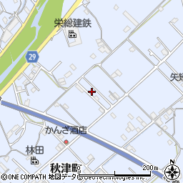 和歌山県田辺市秋津町407-16周辺の地図