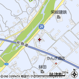 和歌山県田辺市秋津町335-1周辺の地図