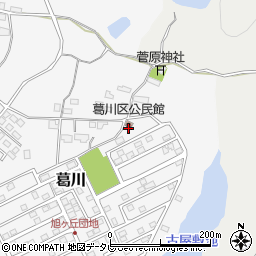 葛川区公民館周辺の地図