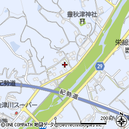 和歌山県田辺市秋津町1461-2周辺の地図