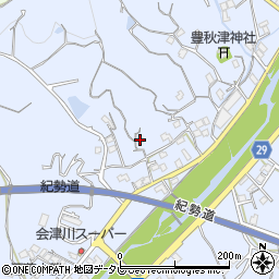 和歌山県田辺市秋津町1451-3周辺の地図