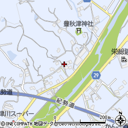 和歌山県田辺市秋津町1499周辺の地図