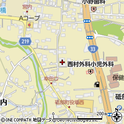愛媛県伊予郡砥部町宮内周辺の地図