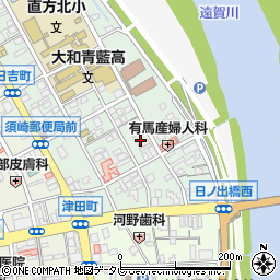 福岡県直方市日吉町周辺の地図